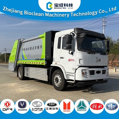 Prezzo buono 18000KG camion sanitario elettrico puro 6 ruote camion della spazzatura con compattatore in linea