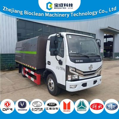 Buen precio Camión de limpieza de barreras de seguridad de 7.3 TONELADAS 2100L 2.1m3 con limpieza bidireccional en línea