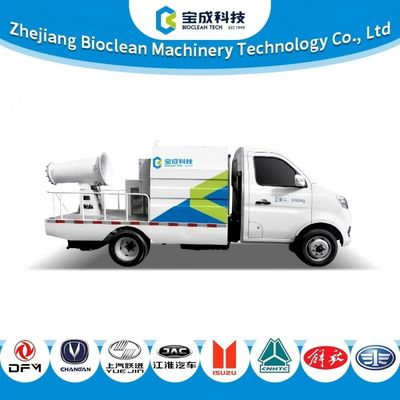 Buen precio Camión cañón de niebla de 1,5 m3 para eliminación de polvo en carreteras con bomba de acero inoxidable en línea